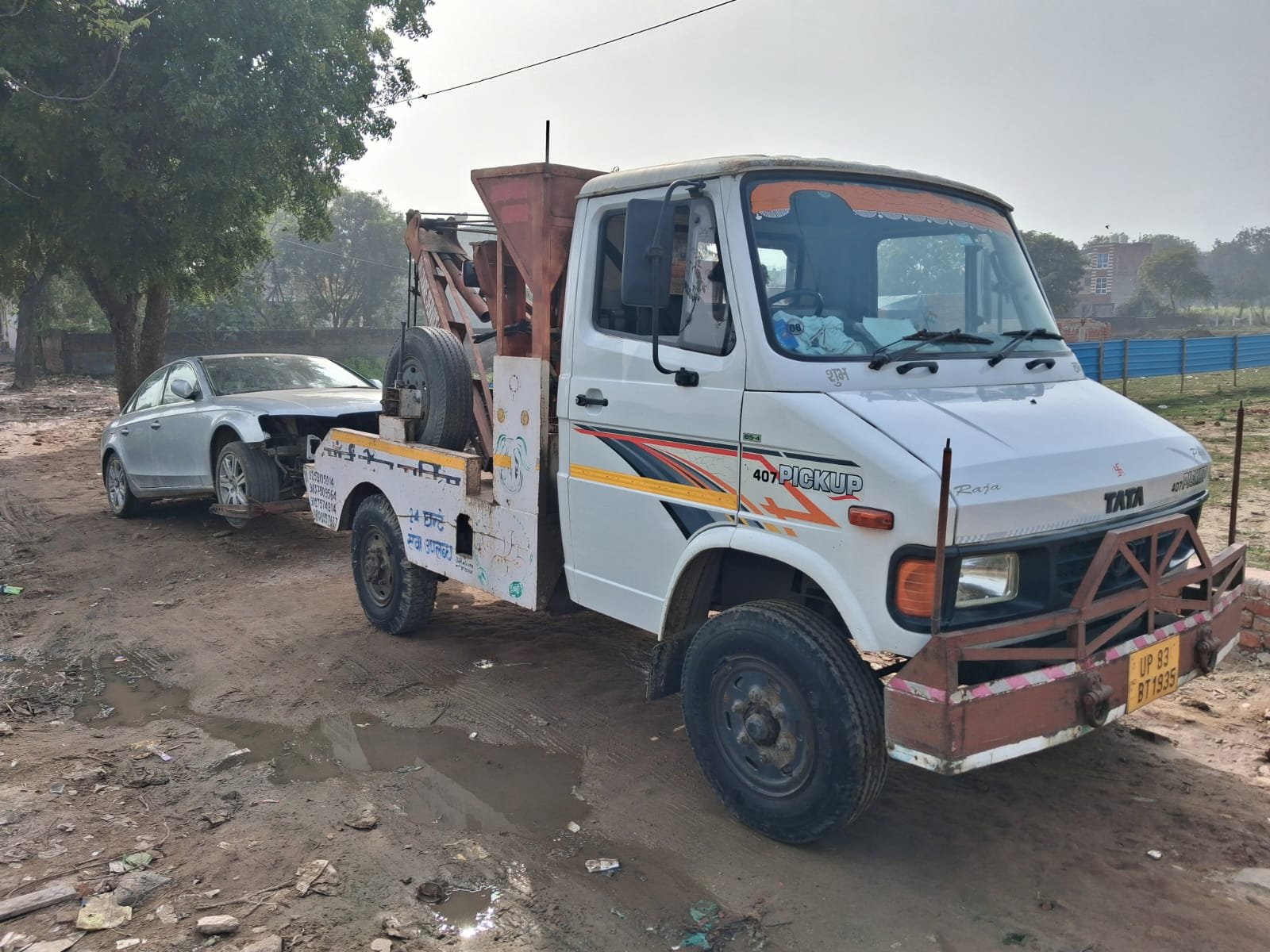 Four wheeler flatbed towing